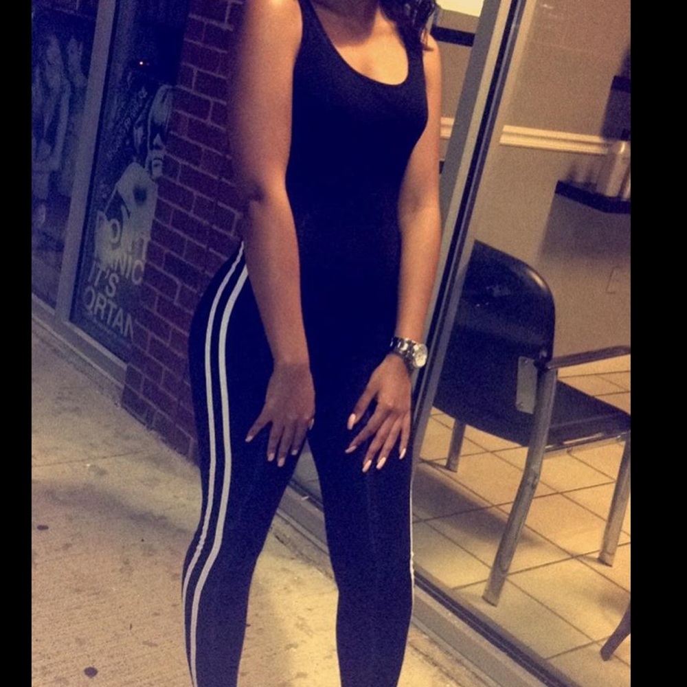 Romper with black stripes